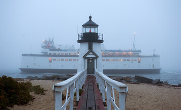 Steamship passing Brany Point KN