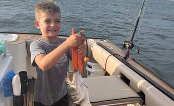 Kid With Bluefish